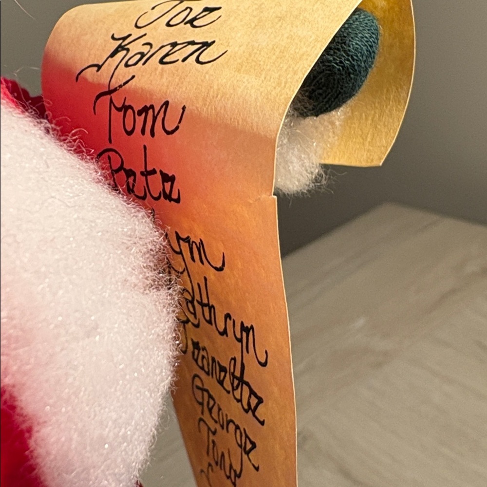 Byers Choice Carolers Santa Claus/Red Velvet Suit and List/Made for Talbots 2000 - Picture 9 of 9